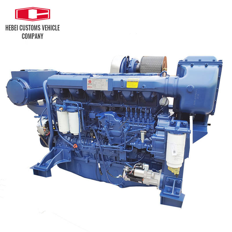 WD12 Series 6 Cylinder 4 Stroke Marine Boat Diesel Engine With Advance Gearbox Electric Start for Boat Water Cooled Marine Diesel Engine Exporter