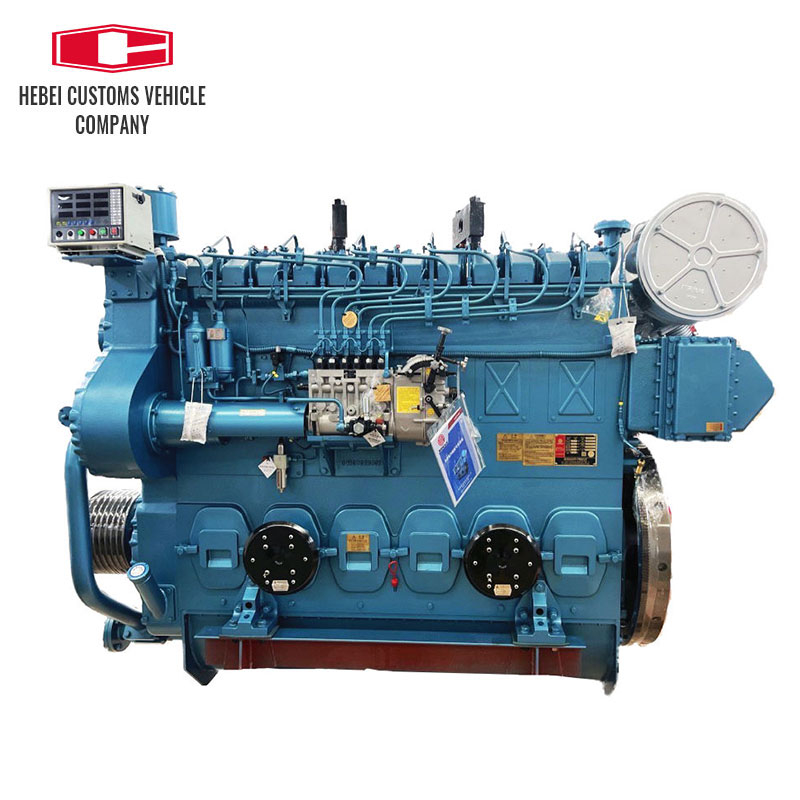 For Weichai CW6200ZC Water Cooled 450 Kw /750 rpm Marine diesel Engine For Boats Water Cooling Turbocharged Aftercooling